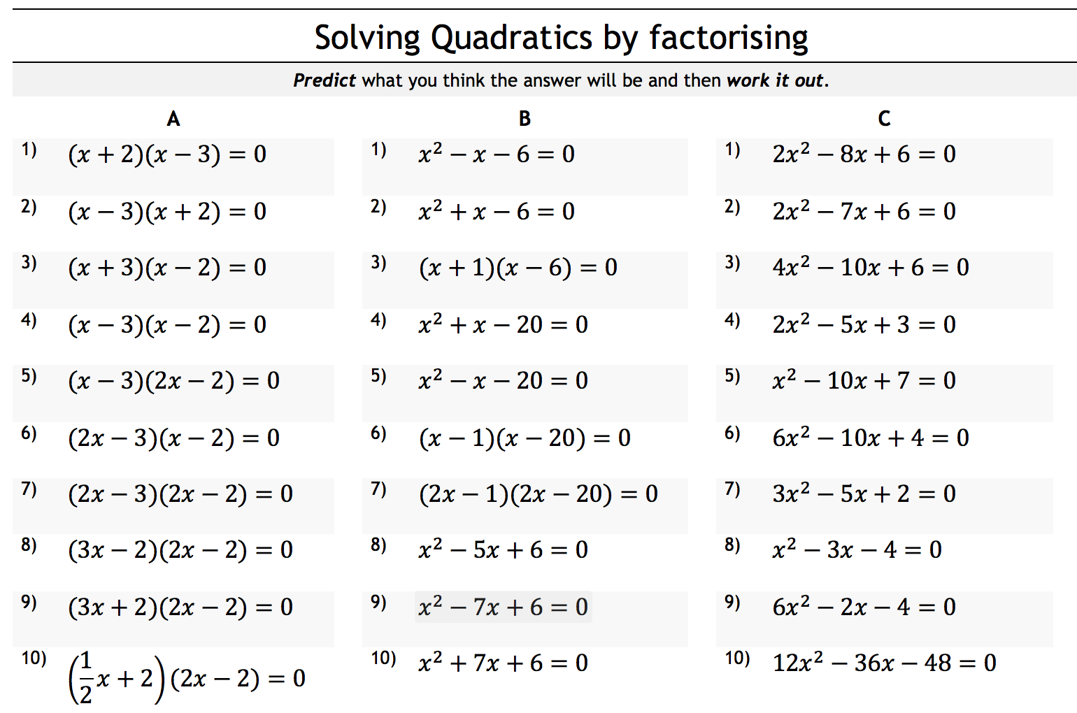 New lesson: Finding roots of quadratics by factorising – TickTockMaths