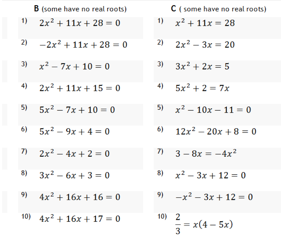 New Lesson: Using the quadratic formula – TickTockMaths